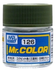 Mr. Hobby C126 Mr. Color Semi Gloss Cockpit (Mitsubishi) Lacquer Paint 10ml – US