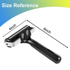 4 Inch Professional Rubber Roller with Comfort Grip Handle – Stainless BLACK