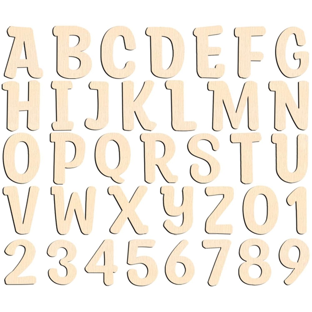 124 Pcs Wooden Letters 2 Inch for Crafts Unfinished 2 inch, 2 inch-124 pcs