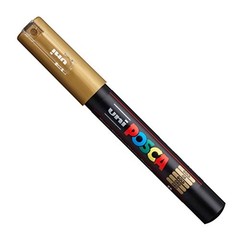 PC-1M Paint Art Marker Pens – Fabric Glass Metal Pen – Set of White + Gold +