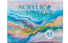 Set of 48 Acrylic Paint Pens – Brush Tip ✨🎨Ready to take your creations to…