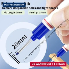 15 Pcs Long Nib Marker, 20 mm Long Head Deep Hole Marker Pens, Fine Nose Tip Dee