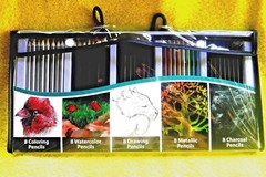 NEW! 40 PIECE ARTIST’S PENCIL SET(CHARCOAL, METALLIC, WATERCOLOR, DRAWING, ETC)!