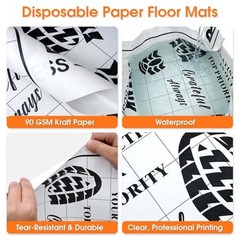 Pcs Paper Floor Mats for Cars, Disposable Automotive Floor Mats, Waterproof 100