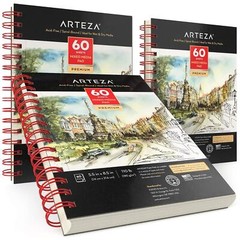 Arteza Mixed Media Pad | 5.5 x 8.5 | 60 Sheets – Pack of 3