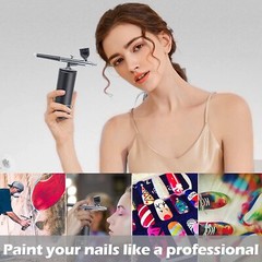 Cordless Airbrush Kit with Compressor Kit Paint Spray Gun Makeup Nail Tattoo