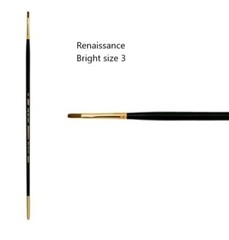 Silver Brush Ltd Renaissance series BRIGHT brushes for Oil & Watercolor, Sable