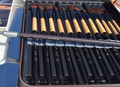 Giorgione 12 Pc Nylon Paint Brush Set With Different Tips and Sizes in Metal Box