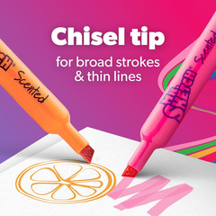 Scented Markers, Chisel Tip, Assorted Colors, 22 Count – Fun for Kids, Coloring,