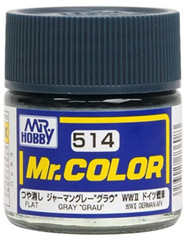Mr. Hobby C514 Mr. Color Flat Gray “Grau” WWII German AFV Lacquer Paint 10ml