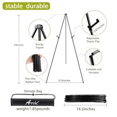 63 “Easel Stand for Display, 10 Pack Portable Foldable Metal Easel, Easels 10P