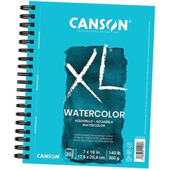 Canson XL Series Watercolor Paper, Wirebound Pad inches, 30 7×10 Side Wire