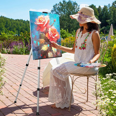 Art Easel Stand for Painting or Sign, Portable Adjustable 66 Inches Display Trip