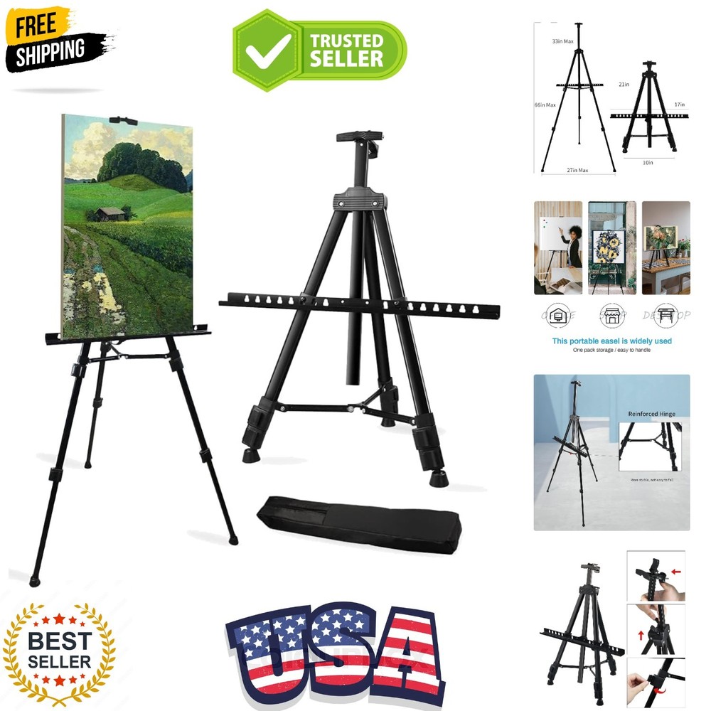 Art Artist Easel Stand for Sign, Metal Tripod Adjustable Easels for Painting …