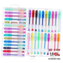 40 Pcs Mini Scented Glitter Gel Pens 20 Colors Tiny Pen Glitter, Neon and