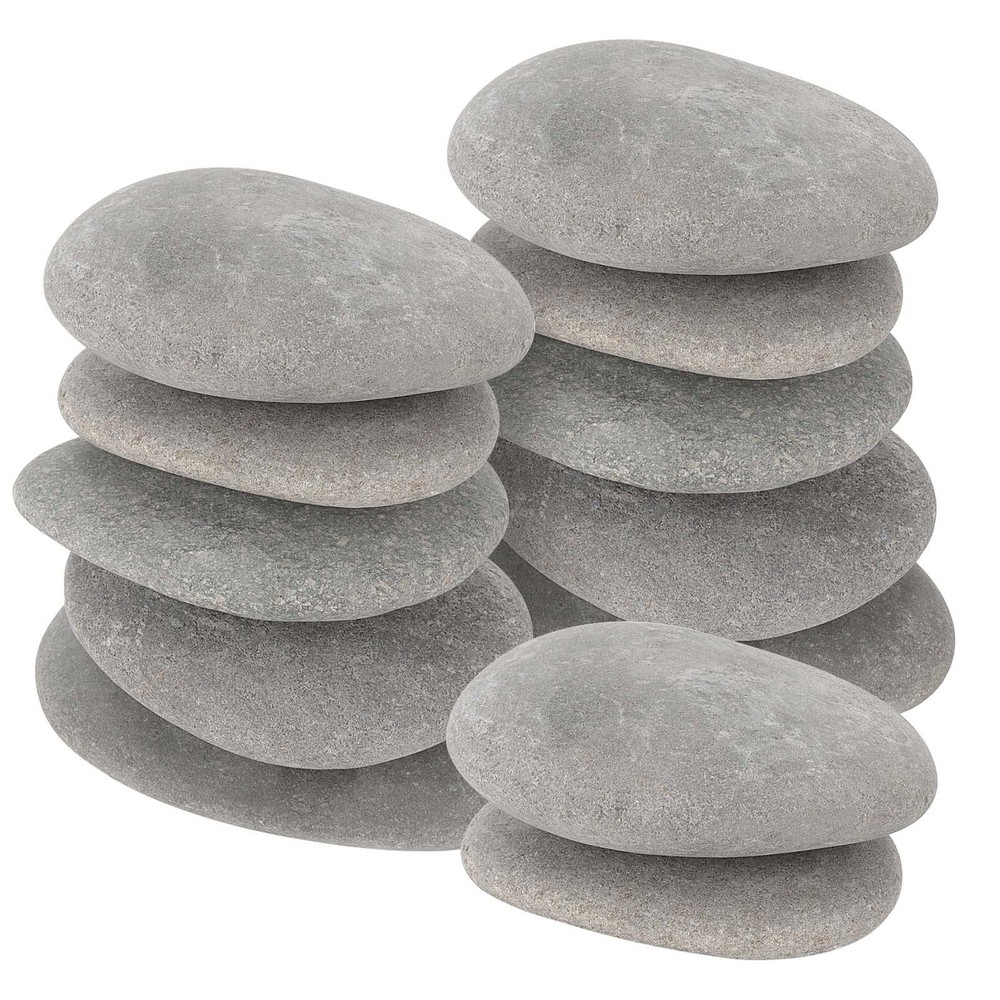 12 PCS 34 Inch Large Natural River Rocks Flat Smooth Craft Stones Painting
