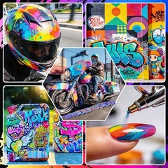 Airbrush Paint 33 Colors Acrylic Air Brush Painting, Ready to Spray Airbrush…