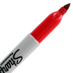 Sharpie Permanent Marker, Fine Point, Red Ink, Each – SAN30002