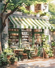 Paint by Numbers Kit for Adults – Street Cafe Adult 16x20inch, Cafe-1