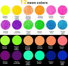 Tempera Paint Sticks, 12 Neon Colors | Washable Paint