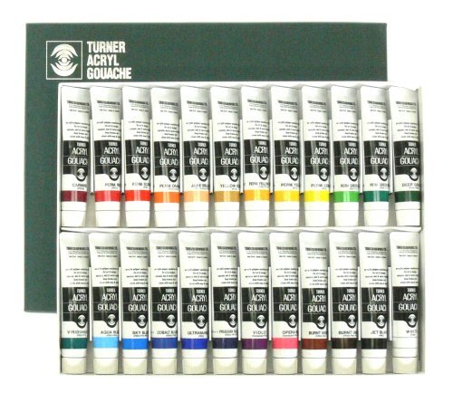 Turner Acryl Gouache Set of 24 20 ml Tubes AG02024C20ml No. 6 M #qn5