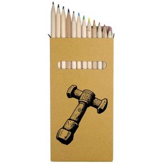 12 x ‘Dwarf Hammer’ Long 178mm Coloured Pencils / Pencil Set (PE00066579)