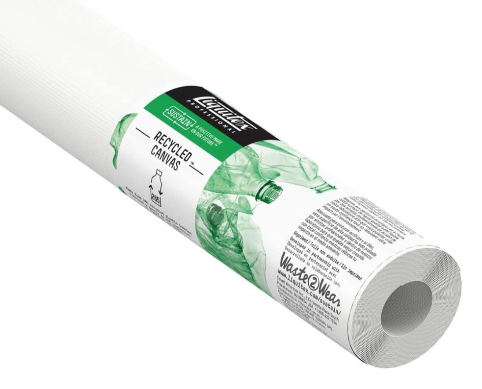 Liquitex Professional Recycled Canvas, Raw Roll, 71″ x 6 yards, White Unprimed