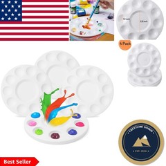 Modern White Paint Tray Set with 10 Wells – Perfect for Artists & Students