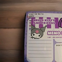 Brand-new Sanrio Hello Kitty & Friends KUROMI 80 Sheet & Pen Memo Pad