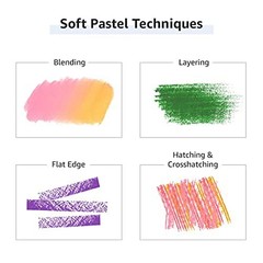 MUNGYO Soft Pastel Set – 64 Vibrant 64 Count (Pack of 1) Square Soft Pastels