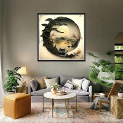 5D Diamond Art Painting Kits, Diamond Painting Mountain Kits, Landscape Moon Dia