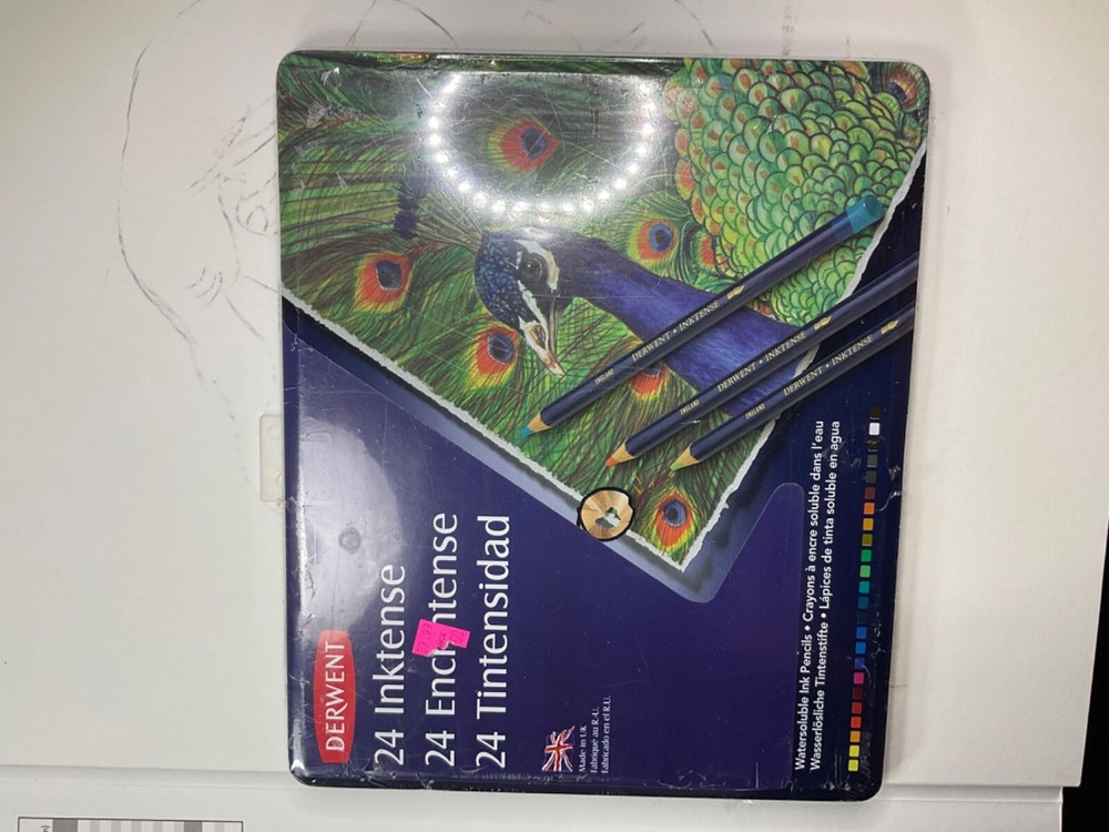 Derwent Inktense Ink Pencils Metal Tin 24 Count art crafts SEALED
