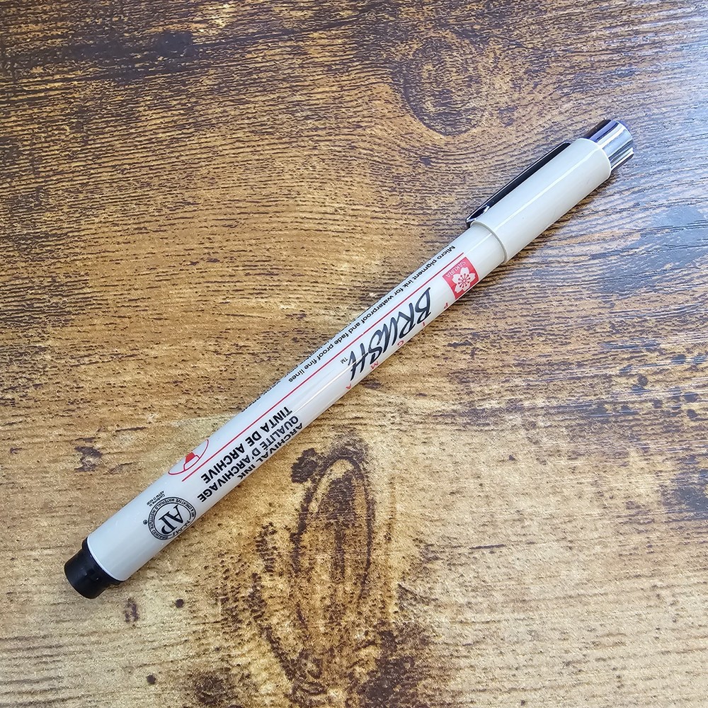 Sakura Pigma Brush Pen with black archival quality ink