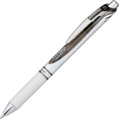 EnerGel Pearl Black Gel Pen 0.7mm, 3-Pack Retractable, Smooth Writing Experience