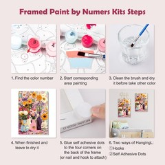 MOGTAA Flowers Paint by Numbers Kit for Adults 8 x 12 inches, Flowers2