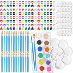 72 Set Mini Acrylic Paint Set for Kids 12 Colors/8 Colors Adults Washable Min…