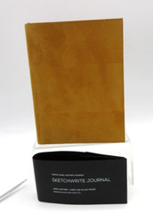 Sketch Write Sketchbook and Journal Leather Cover 4X6″ Graphic Image SUEDE