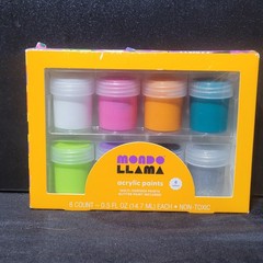 Mondo Llama Paint Set (8 Count) w/ Glitter Paint Non-Toxic Permanent