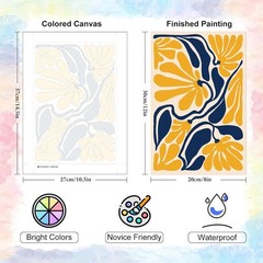 6 Pack Flowers DIY Acrylic Oil Painting Set – Adults/Kids