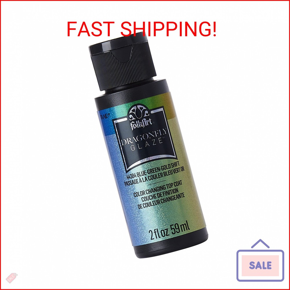 FolkArt Acrylic Multi-Surface Dragonfly Glaze Multi-Surface Paint (2 oz), 44384,