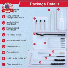 23 Pcs Air Spray Gun Cleaning Kit, Automotive Use Airbrush Cleaning Kit for Clea