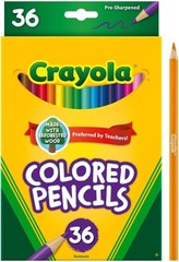 Crayola Colored Pencils 36ct Kids Set Arts Crafts Coloring Gifts Toddlers 3+