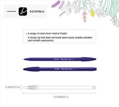 Monami PLUS PEN 3000 Color Pen, Set of 36, Assorted