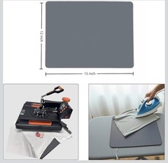 12 x15 Inch Silicone Heat Press Mat Pad, 5/16” Thickest Silicone Heat Mat gray