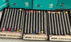 5 boxes Prang Payons Water Color Crayons 8 Colors Non-Toxic Vintage Art Supplies