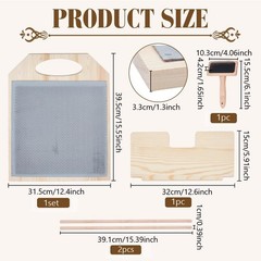 BENECREAT 15.5×12.4inch Wool Blending Board Carding Brush Set, Fiber Blending…