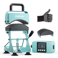 Hat Press Machine 2 Platens Memory Mode Temperature Control EENOUR CH2536 Heat