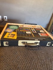 New 150 Piece Art Set Wood Case Deluxe Wooden Box Artist Deluxe Artist Set