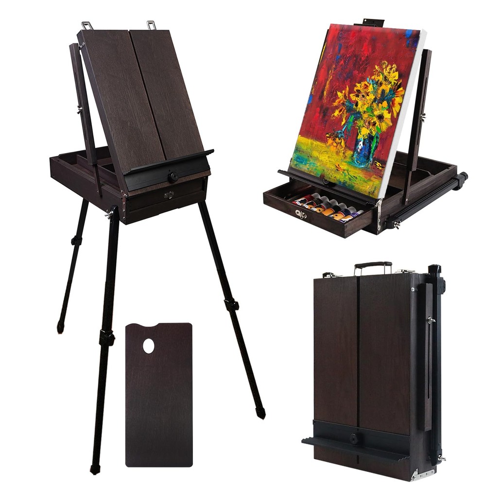 70 French Style Easel With Aluminum Legs Folding Sketch Painting Easel With Dra