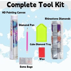 5D Diamond Painting Kits for Adults, Cute Sleeping Rabbit Full Round Drills Gem